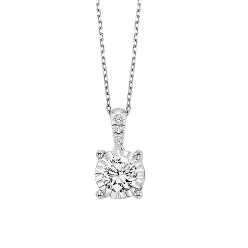 14k WG Diamond Pendant Necklace FP1425/30-4WC