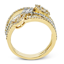 Load image into Gallery viewer, SIMON G 18K YELLOW &amp; WHITE GOLD, WITH WHITE DIAMONDS. LR2304 - RIGHT HAND RING