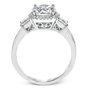 SIMON G 18K GOLD WHITE TR597 ENGAGEMENT RING - M&R Jewelers
