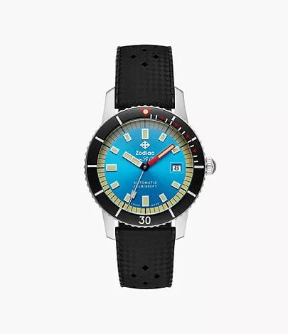 ZODIAC- Super Sea Wolf 53 Compression Automatic Black Rubber Watch ZO9275