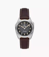 Load image into Gallery viewer, ZODIAC- Olympos STP 1-11 Swiss Automatic Three-Hand Brown Leather Watch Z09712