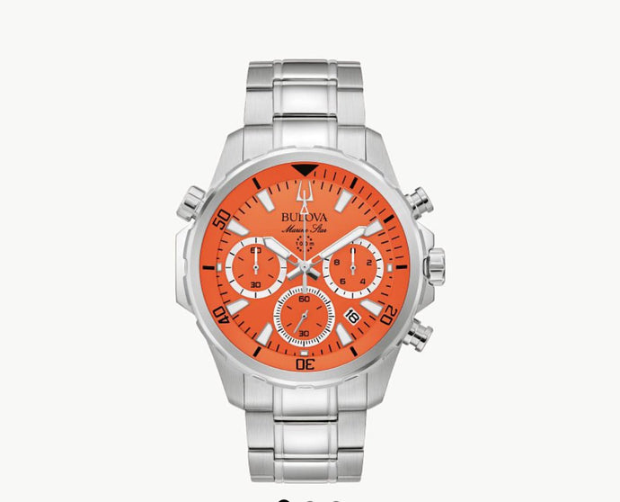 Bulova-Marine Star Gts Orange 96B395