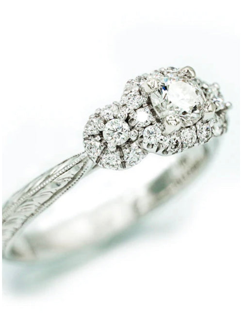 Diamond Ring -14k WG Round Brilliant Ring 101-03363