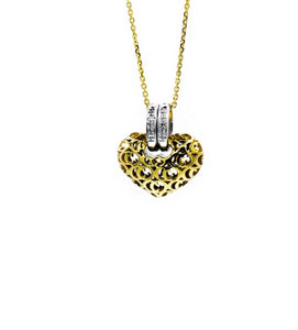 CHIMENTO- Heart Necklace 18k TT D.04tw 1MG8580B22450