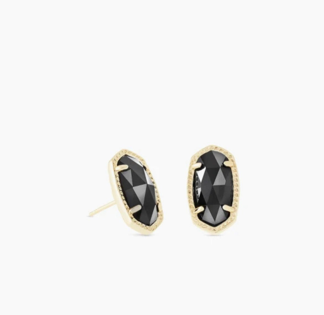 Kendra Scott-Ellie Gold Stud Earrings in Black 4217711849