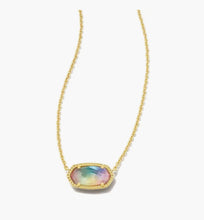 Load image into Gallery viewer, KENDRA SCOTT Elisa Gold Pendant Necklace in Yellow Watercolor Illusion # 9608803560