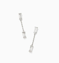 Load image into Gallery viewer, KENDRA SCOTT-Juliette Silver Drop Earrings in White Crystal 9608802208