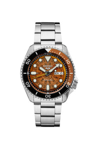 Seiko-5 Sports "Time-Sonar" Watch with Brown See-Thru Dial SRPJ47