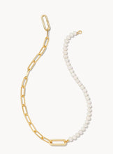 Load image into Gallery viewer, Kendra Scott-Ashton Gold Metal Half Chain Necklace in White Pearl 9608803419