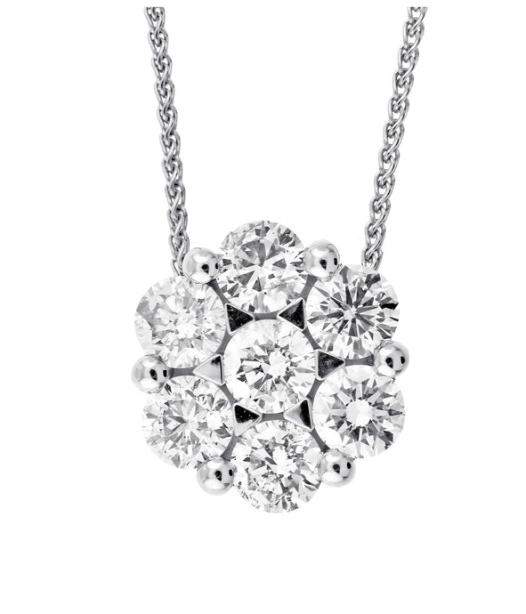 14k WG Diamond Pendant Necklace PD32729-4WH