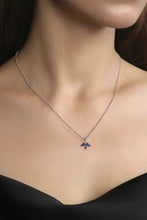 Load image into Gallery viewer, GABRIEL&amp;CO-14K White Gold Diamond and Sapphire Pendant Necklace   NK7433W45SA
