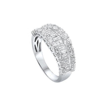 Load image into Gallery viewer, RG10242-4WC 14K White Gold - 1.50ct - Graduated Baguette &amp; Round Cut Diamond Fashion Band