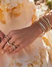 Load image into Gallery viewer, Kendra Scott-Devin Gold Metal Crystal Stretch Bracelet in Pastel Mix 9608803417