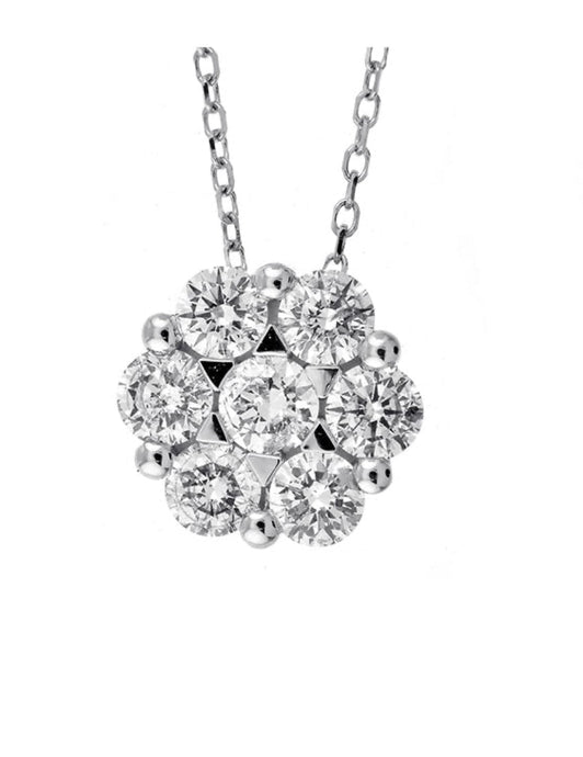 14k WG Diamond Pendant Necklace PD32728-4WH