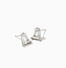 Load image into Gallery viewer, Kendra Scott-Blair SilverMetal Stud Earrings in White Crystal 9608802874