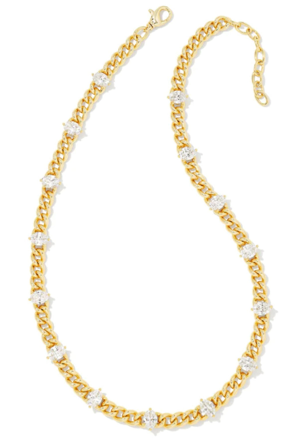Kendra Scott-Cailin Crystal Chain Necklace - Gold Metal 9608803463