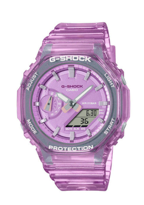 G-SHOCK ANALOG-DIGITAL RSN PNK SKELETON GMAS2100SK4A