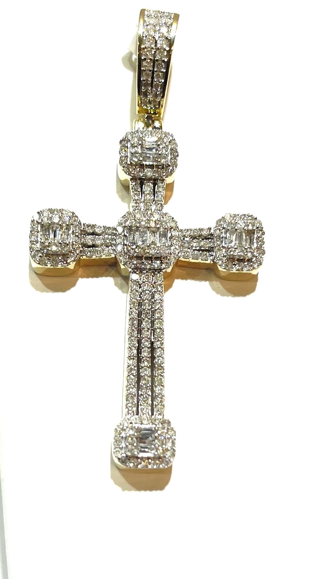 14k Cross Diamond Pendant PD10751-4YJ