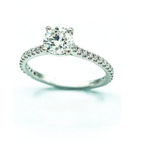 Diamond Ring-Zephani-14k WG Round Brilliant Ring Ref 101-04616