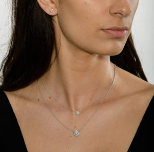 Diamond Earrings-Memoire 18k WG Stud Earrings 201-01887