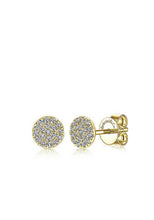 Load image into Gallery viewer, GABRIEL-14K Yellow Gold Round Cluster Diamond 0.16 ct Stud Earrings EG12966Y45JJ