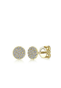 GABRIEL-14K Yellow Gold Round Cluster Diamond 0.16 ct Stud Earrings EG12966Y45JJ