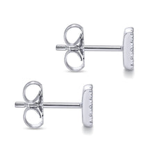 Load image into Gallery viewer, GABRIEL&amp;CO-14K White Gold Square Pave Diamond Stud Earrings   EG12970W45JJ