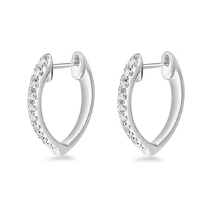 Diamond Earrings-Memoire 18k WG Diamond Huggie 201-01672