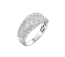 Load image into Gallery viewer, RG10242-4WC 14K White Gold - 1.50ct - Graduated Baguette &amp; Round Cut Diamond Fashion Band