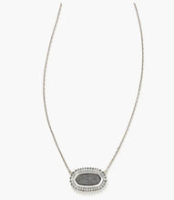 Load image into Gallery viewer, KENDRA SCOTT Baguette Elisa Silver Pendant Necklace in Platinum Drusy # 9608802846