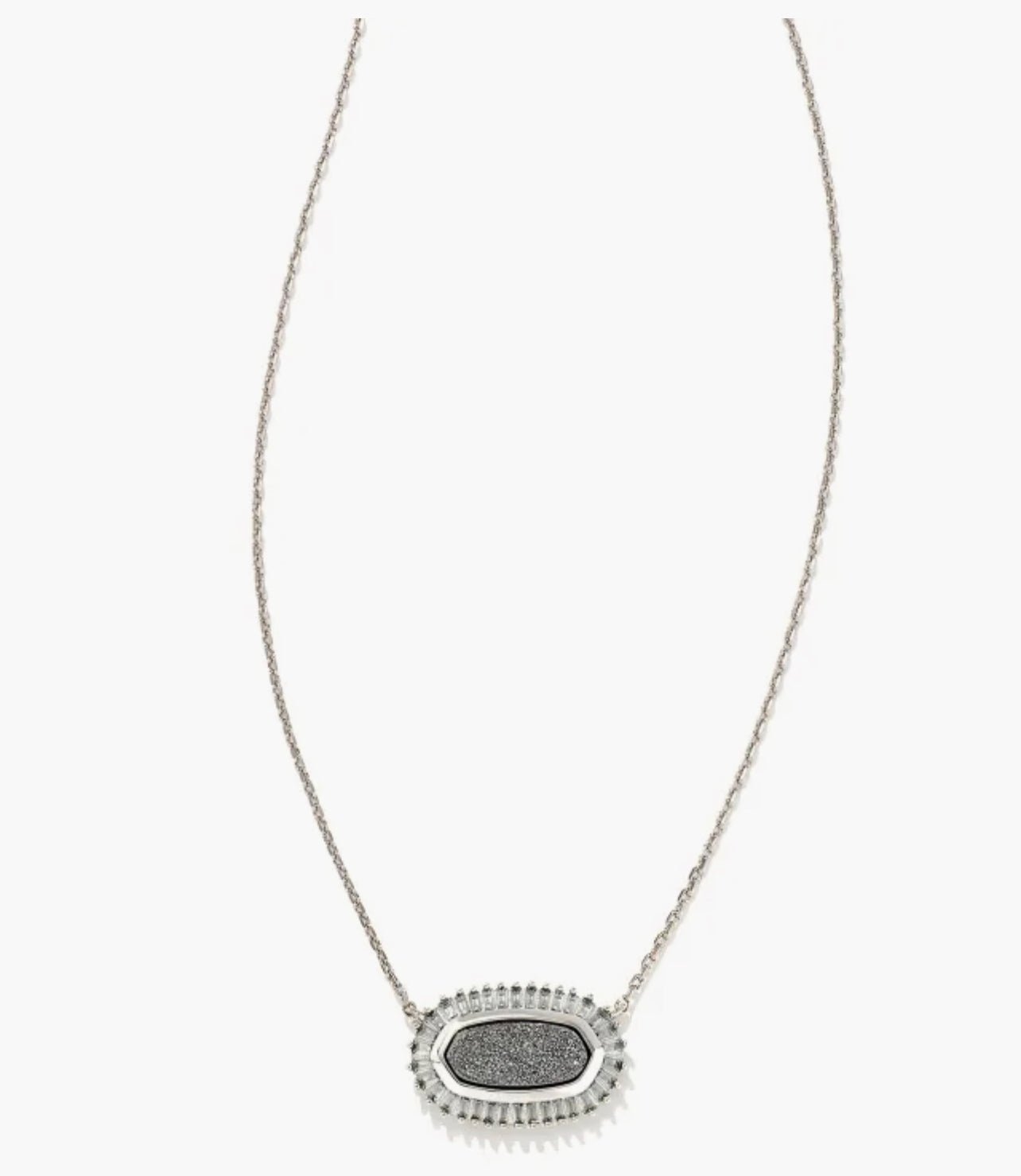 Elisa Silver Pendant Necklace in Platinum Drusy by Kendra Scott – Specialty  Design Company