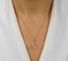 Load image into Gallery viewer, Rose Gold Diamond Teardrop Pendant - 1/10 ctw PD34368-1PD
