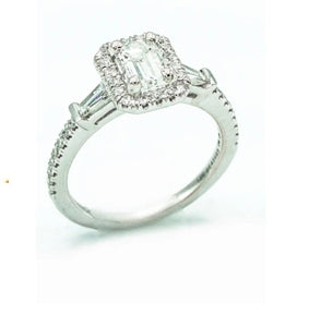 Diamond Ring -14K WG Emerald Cut Ring Ref. 101-04617