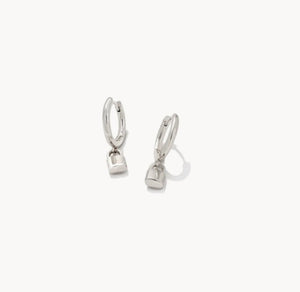 Kendra Scott-Jess Lock Huggie Earrings in Silver Metal 9608802988
