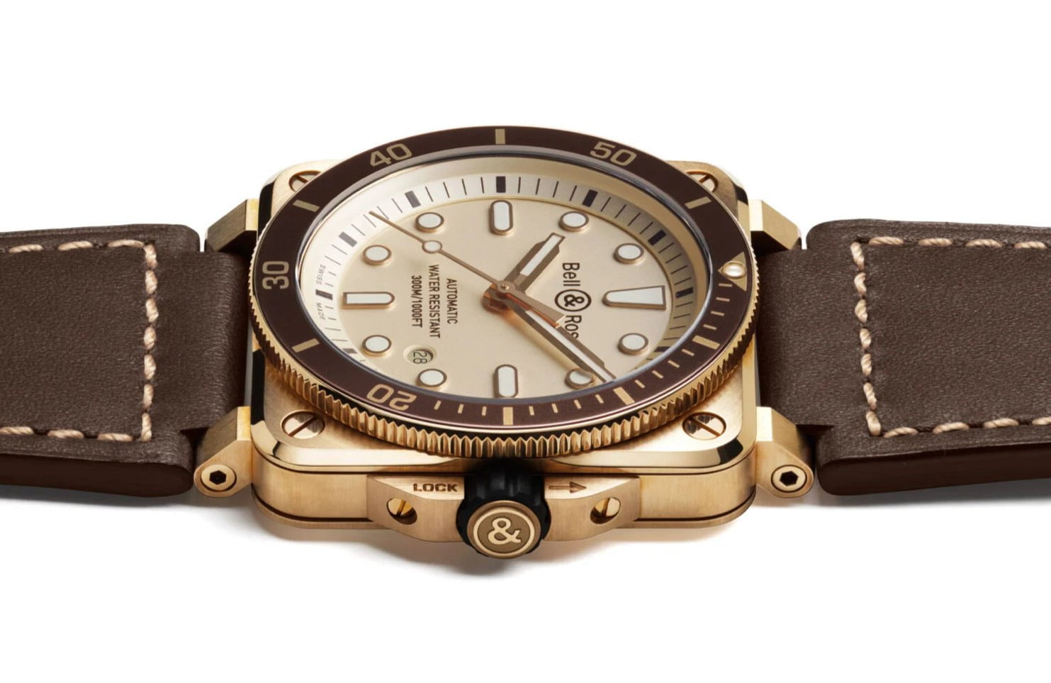 Bell&Ross- Bell Ross BR0392-D-WH-BR/SCA Diver White Bronze