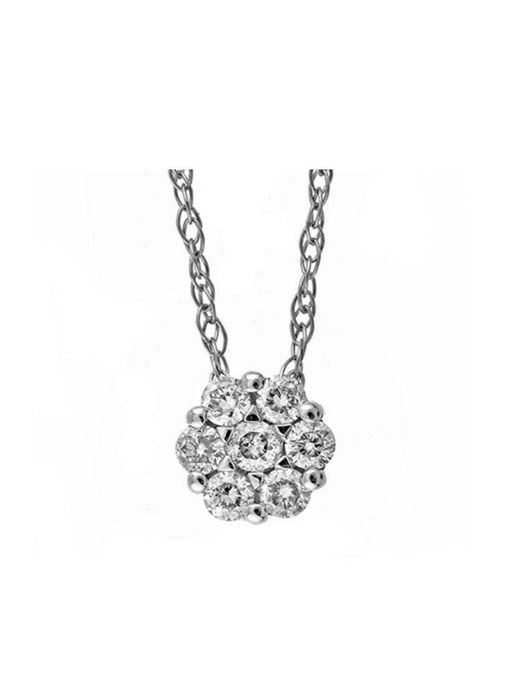 14k WG Diamond Pendant Necklace PD32723-4WH