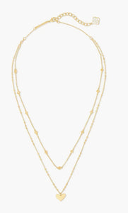 Kendra Scott-Ari Heart Multi Strand Necklace in Gold Metal 4217719033