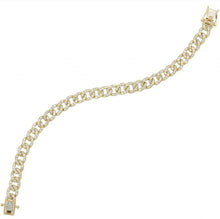 Load image into Gallery viewer, 14k Cuban Link Yellow Gold Diamond Bracelet BC10246-4YC