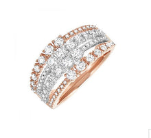 Load image into Gallery viewer, RG11380-4WPC 14KT WHITE &amp; PINK GOLD &amp; DIAMOND SPARKLE FASHION RING