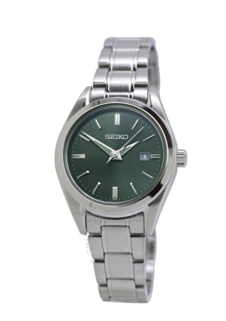 afregning Droop Alternativ Seiko-Quartz Green Dial Ladies Watch SUR533 – M&R Jewelers