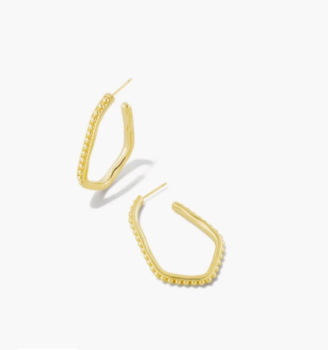 KENDRA SCOTT Lonnie Beaded Hoop Earrings in Gold # 9608803533