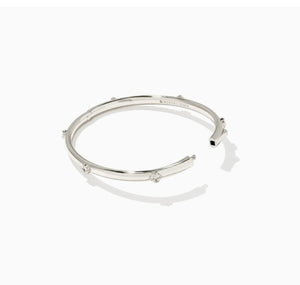 KENDRA SCOTT-Joelle Silver Bangle Bracelet in White Crystal 9608802236