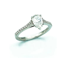 Load image into Gallery viewer, Simon G Diamond Ring 18k WG Pear Shape Ring Ref. 101-04611