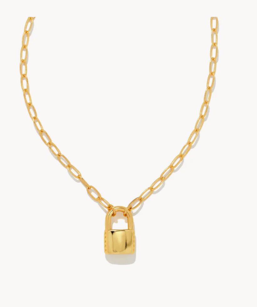 Kendra Scott-Jess Small Lock Chain Necklace in Gold Metal 9608802985