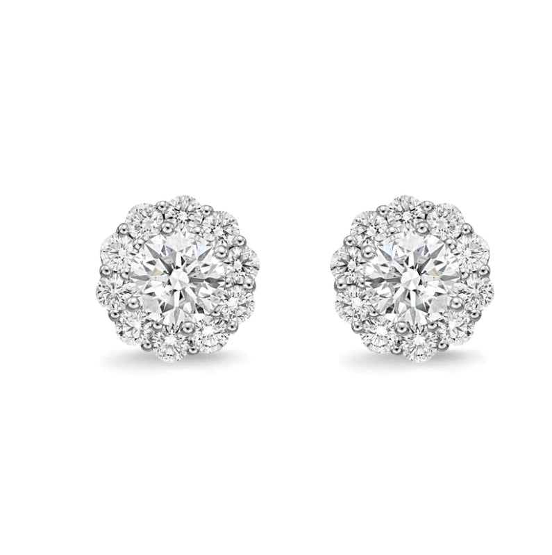 Diamond Earrings-Memoire 18k WG Stud Earrings 201-01887