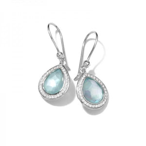 IPPOLITA MINI TEARDROP EARRINGS IN STERLING SILVER WITH DIAMONDS - M&R Jewelers