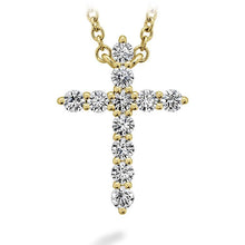 Load image into Gallery viewer, HEARTS ON FIRE SIGNATURE CROSS PENDANT