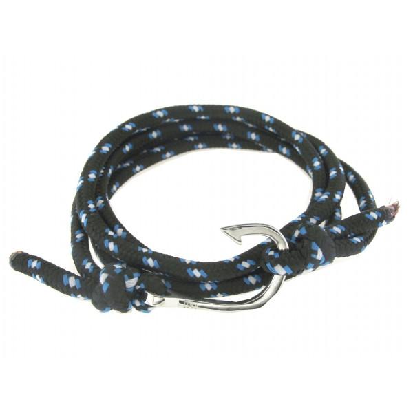 STAINLESS STEEL HOOK WITH BLUE LISBON ROPE - M&R Jewelers